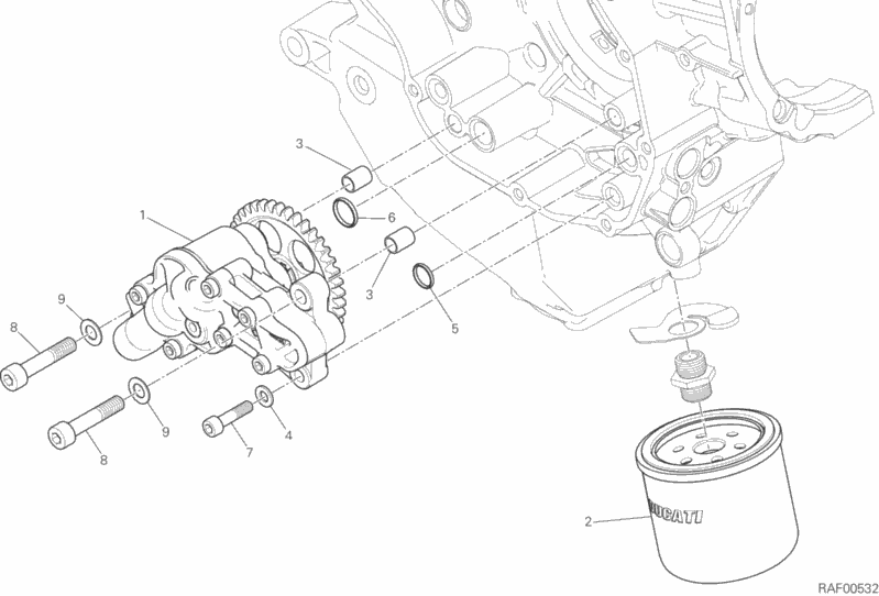 Alle Teile für das Ölpumpe - Filter des Ducati Diavel Xdiavel S 1260 2017